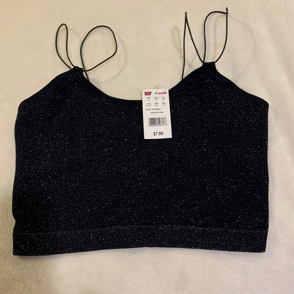 Top bralette black sparkly